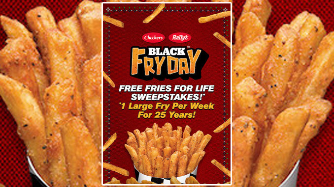 Win Free Fries For Life As Part Of Checkers & Rally's 2022 Black FryDay Offer