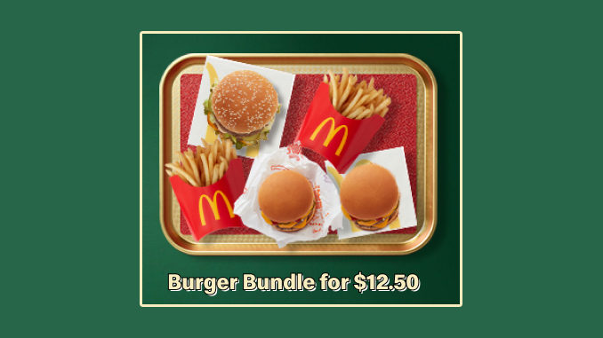 McDonald’s Offers $12.50 Burger Bundle App Deal On December 17 And December 18, 2022