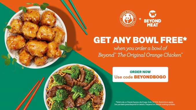 Panda Express Offers Buy One Beyond The Original Orange Chicken Bowl Online, Get Any Bowl Free Through December 7, 2022
