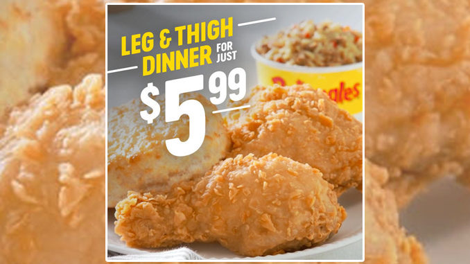 Bojangles Offers $5.99 Leg & Thigh Dinner Deal Through February 19, 2023