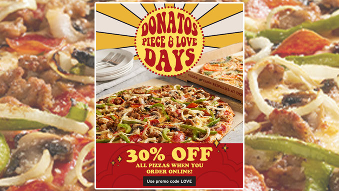 Donatos Offers 30% Off All Pizzas Ordered Online Through January 7, 2023
