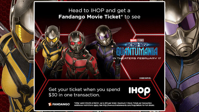 IHOP Is Giving Away Free Movie Tickets To See Ant-Man And The Wasp: Quantumania