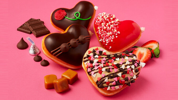 Krispy Kreme Introduces New Heart-Shaped Doughnuts Made With Hershey’s Chocolate