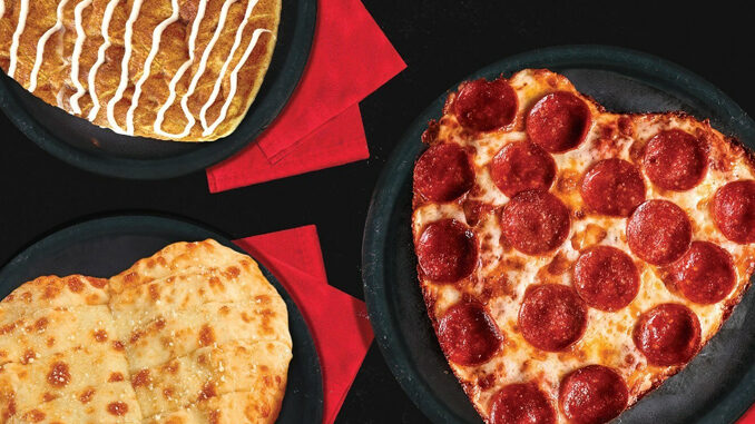 Jet's Pizza Bakes Up Heart-Shaped Pizzas, Heart-Shaped Jet's Bread, And Heart-Shaped Cinnamon Stix On February 14, 2023