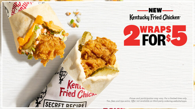 KFC Is Launching New Kentucky Fried Chicken Wraps Nationwide On February 6, 2023