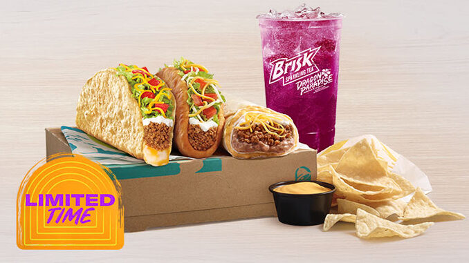 Taco Bell Lunches $7.99 Deluxe Cravings Box Featuring The Crispy Melt Taco