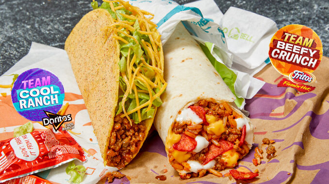 Taco Bell Invites Fans To Choose Between The Return Of The Beefy Crunch Burrito Or Cool Ranch Doritos Locos Tacos
