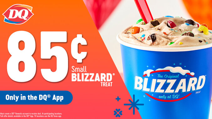 Dairy Queen Offers 85-Cent Blizzard Deal In The App From April 10 Through April 23, 2023
