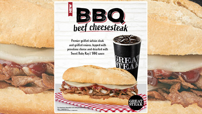 Great Steak Adds New BBQ Beef Cheesesteak Sandwich
