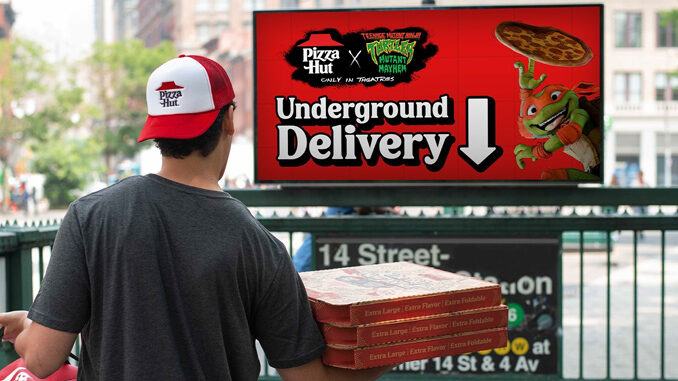 Pizza Hut Tests Underground Deliveries In New York City To Celebrate  Release Of The Teenage Mutant Ninja Turtles: Mutant Mayhem Movie - Chew Boom