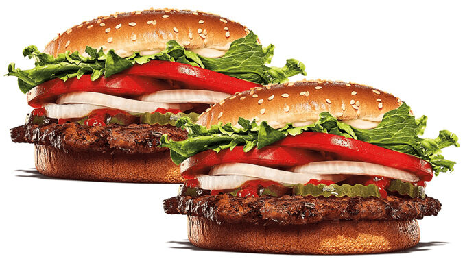 Burger King Offers Buy 1 Whopper, Get 1 Free For Rewards Members Through July 8, 2023