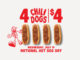 Wienerschnitzel Offers 4 Chili Dogs For $4 On July 19, 2023