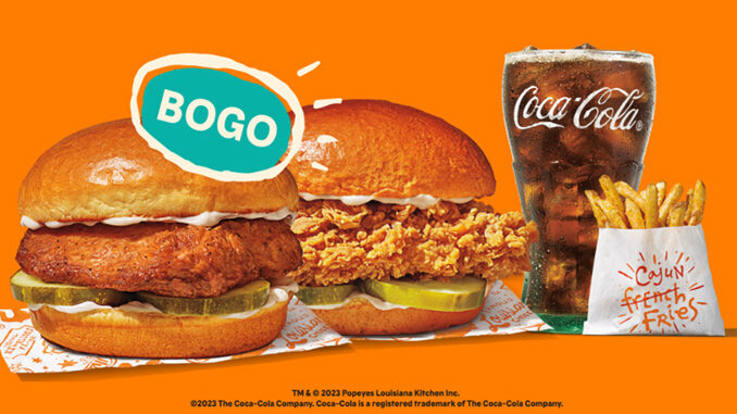 Buy Any Chicken Sandwich Combo, Get A Free Chicken Sandwich At Popeyes On August 12, 2023