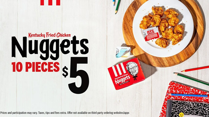 KFC Offers 10 Pieces Of KFC Nuggets For $5 Alongside New $20 Fill Up Box