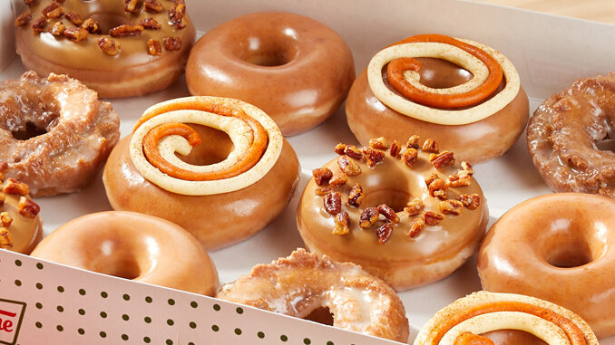 Krispy Kreme Launches New Pumpkin Spice Cheesecake Swirl Doughnut And More As Part Of 2023 Pumpkin Spice Collection