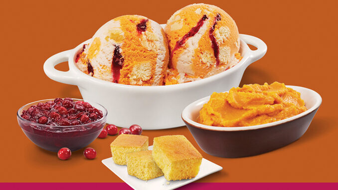 Baskin-Robbins Introduces New Turkey Day Fixin's Ice Cream Alongside Returning Turkey Cake