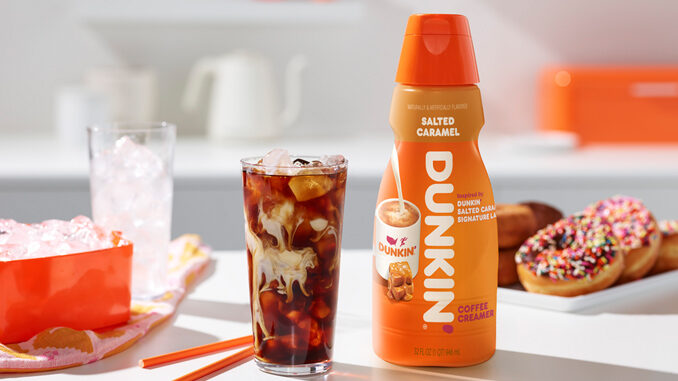 Dunkin’ Launches New Salted Caramel Creamer In Grocery Stores