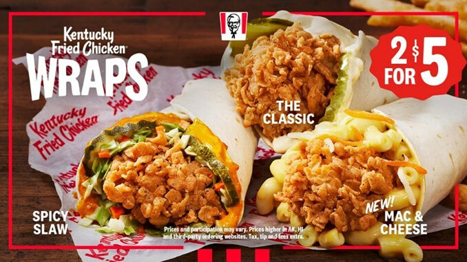 KFC Announces Launch Of New Mac & Cheese Wrap As Part Of Returning Wraps Lineup Starting November 12, 2023