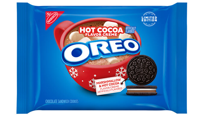 Oreo Welcomes Back Hot Cocoa Chocolate Sandwich Cookies