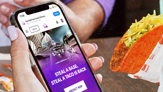 Taco Bell Announces Return Of 'Steal a Base, Steal a Taco' For 2023 World Series