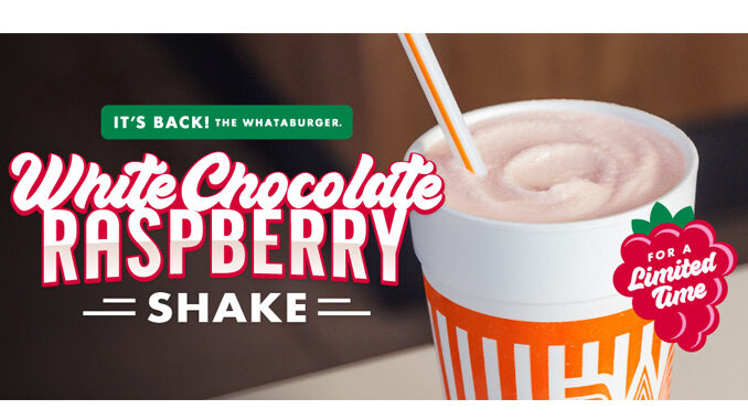 Whataburger Welcomes Back The White Chocolate Raspberry Shake