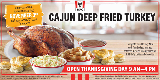 KFC Cajun Deep Fried Turkey 