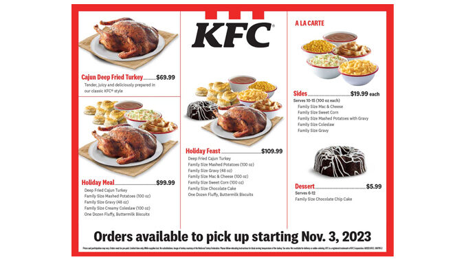 KFC’ Cajun Deep Fried Turkey Available Now In 4 States