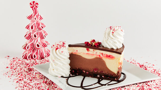 New Peppermint Stick Chocolate Swirl Cheesecake Arrives At The Cheesecake Factory