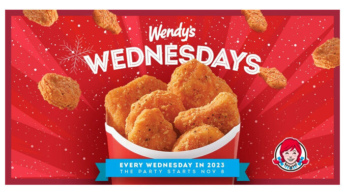 Wendy’s Offers Free Chicken Nuggets With Any In-App Purchase Every Wendsday Through The End Of 2023