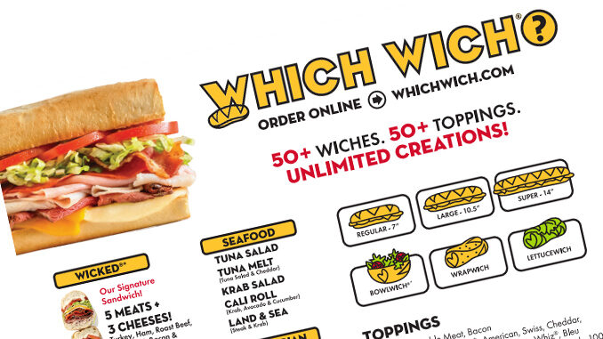 Which Wich Launches New Menu With More Than 50 Sandwich Options