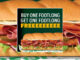 Buy Any Footlong, Get One Free At Subway Through January 23, 2024