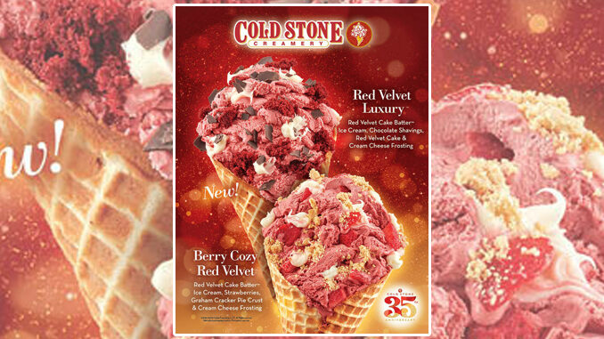 New Red Velvet Cake Batter Ice Cream Arrives At Cold Stone Creamery For 2023 Holiday Season