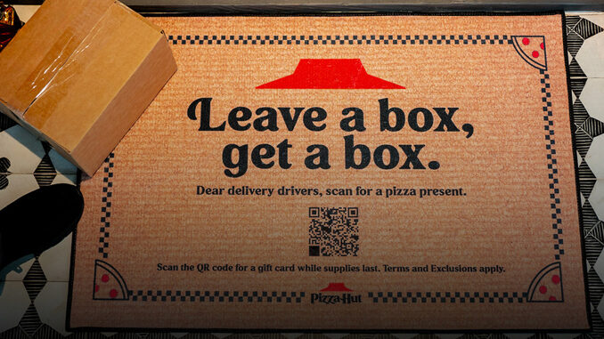 You Can Gift Any Delivery Driver Free Pizza With The New Pizza Hut Reverse Delivery Doormat