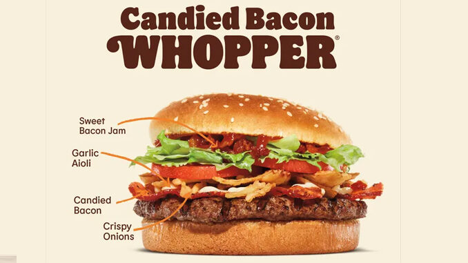 Burger King Rolls Out New Candied Bacon Whopper