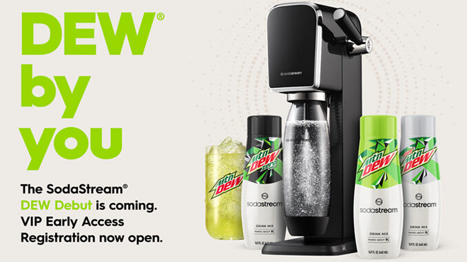 New MTN Dew Drink Mix Coming To SodaStream On February 1, 2024