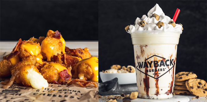 Cheesy Bacon Cheese Curds and Chocolate Chip Cookie Dough Shake