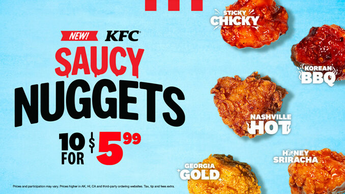 KFC Unveils New Saucy Nuggets In 5 Saucy Flavors