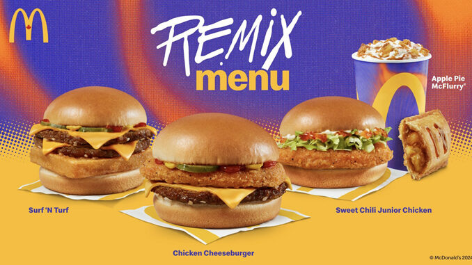 McDonald’s Launches New Surf 'N Turf Burger And More In Canada As Part Of New Remix Menu