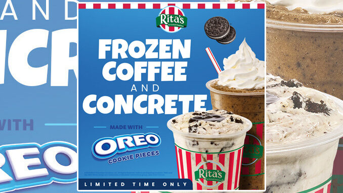 Rita’s Adds New Cold Brew Frozen Coffee Featuring Oreo Cookies And New Rita's Cookies n' Cream Concrete