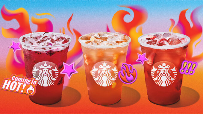 Starbucks Pours New Spicy Lemonade Refreshers And Spicy Cream Cold Foam