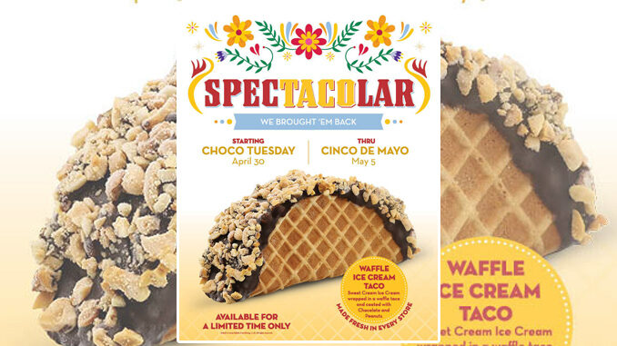 Waffle Ice Cream Tacos Are Back At Cold Stone Creamery